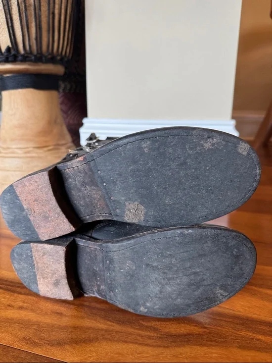 Frye Boots. Studded Black Leather Mid-Calf style. - Picture 6 of 7